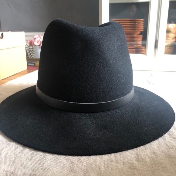 Rag & Bone Wool Fedora Black, sz. Med - Picture 5 of 6